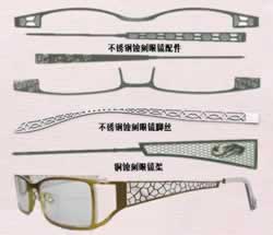 Etched Metal Eyeglasses Frames,temples